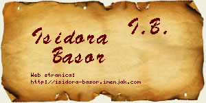 Isidora Basor vizit kartica